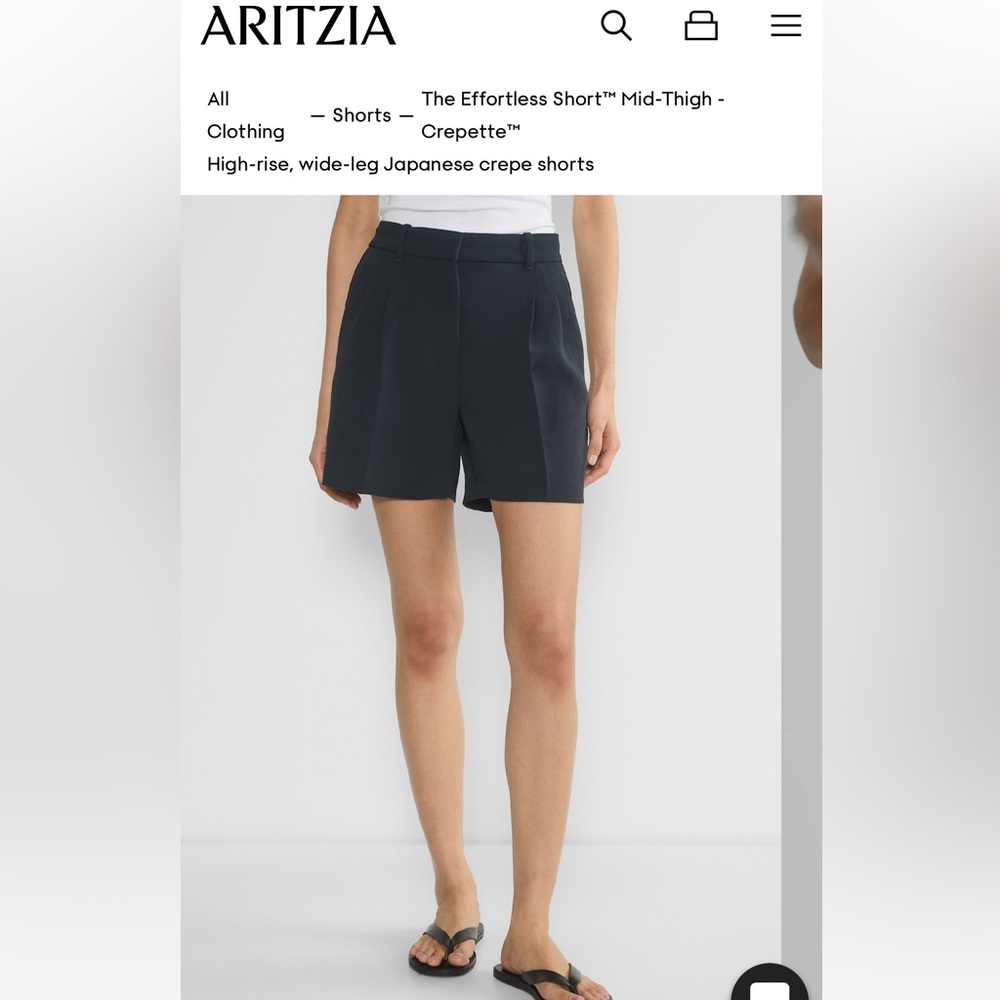 Aritzia Black Effortless Shorts